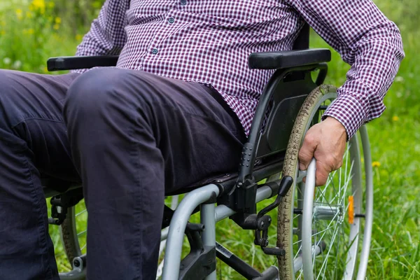 Senior men in wheelchair — Stock Photo, Image