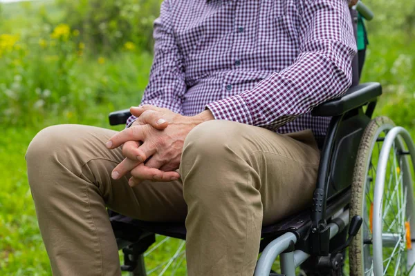 Senior men in wheelchair — Stock Photo, Image