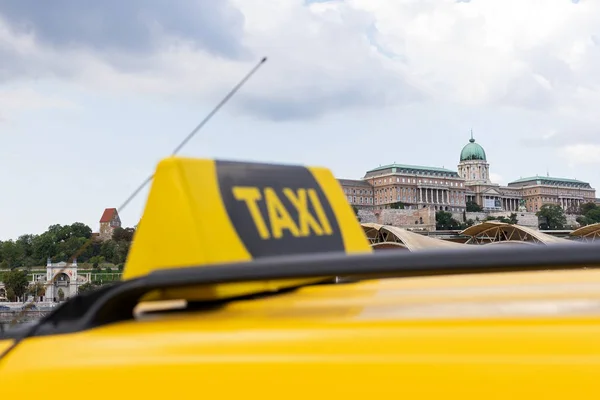 Gele taxi cabs — Stockfoto