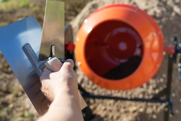 Elektrisk cementblandare — Stockfoto