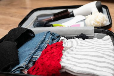 Seyahat, bavul, daire