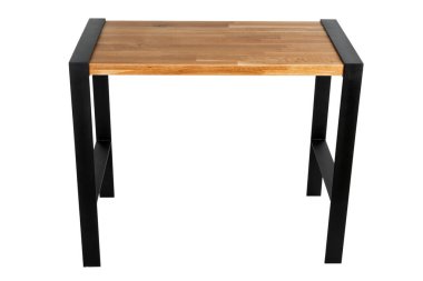 İzole edilmiş arka planda modern ahşap masa resmi