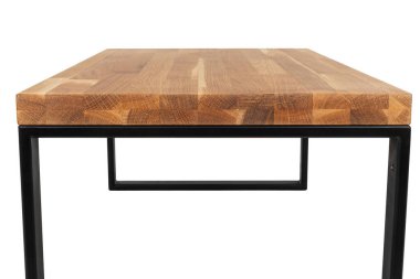 İzole edilmiş arka planda modern ahşap masa resmi