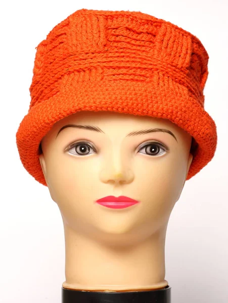 Colored Knitted Children Winter Hat Made Wool — Stock Photo, Image