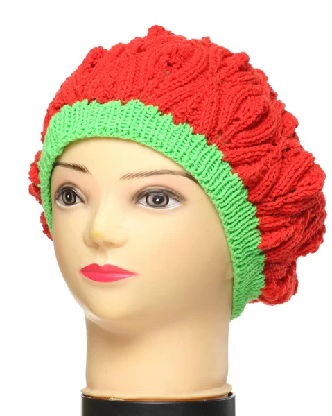 Καπέλο Χειμώνα Χρωματιστά Πλεκτά Παιδικά Κατασκευασμένα Από Μαλλί — Φωτογραφία Αρχείου