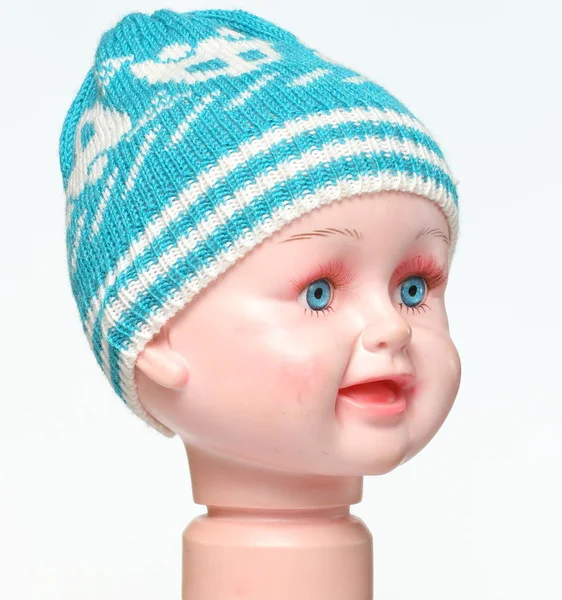 Chapéu Inverno Para Crianças Malha Colorido Feito — Fotografia de Stock