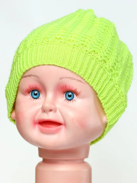 Chapéu Inverno Para Crianças Malha Colorido Feito — Fotografia de Stock
