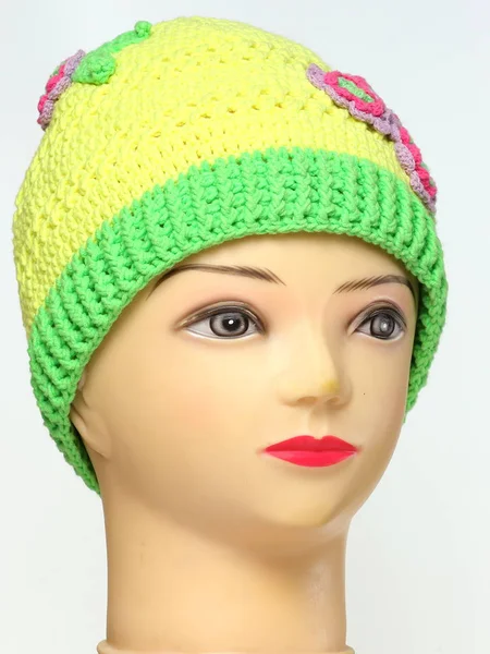 Cappello Invernale Colorato Lavorato Maglia Bambini Lana — Foto Stock