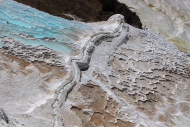 Jeotermal kaynakları ve kireçtaşı yatakları yamaçlarda