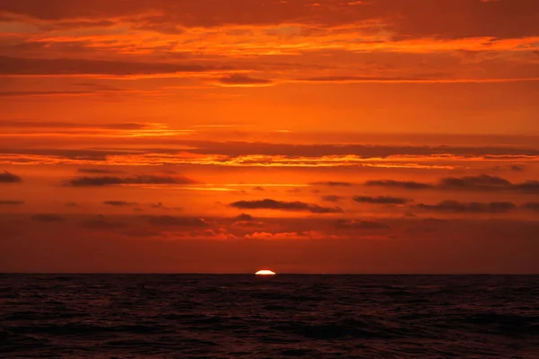 Pôr Sol Sobre Mar — Fotografia de Stock