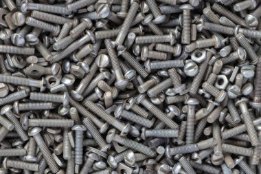arka plan doku kümesi farklı boyut ve fındık galvanizli civatalar