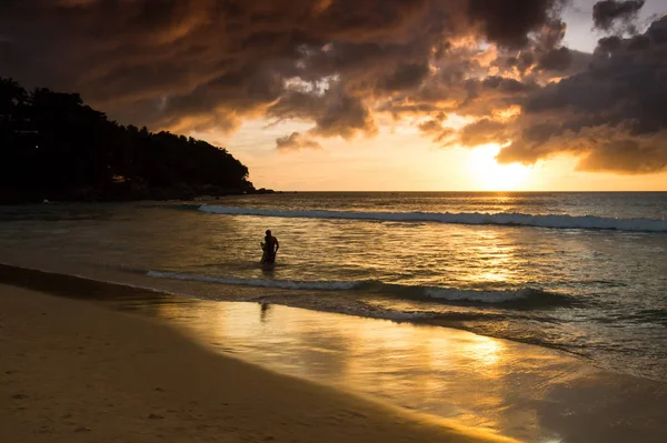 Sunset Beach Storm — Stock Photo, Image