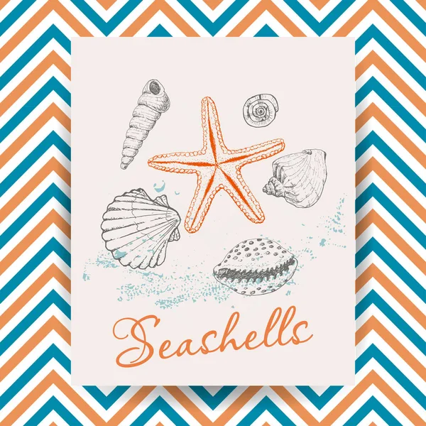 Kabukları ile deniz tatil kartları