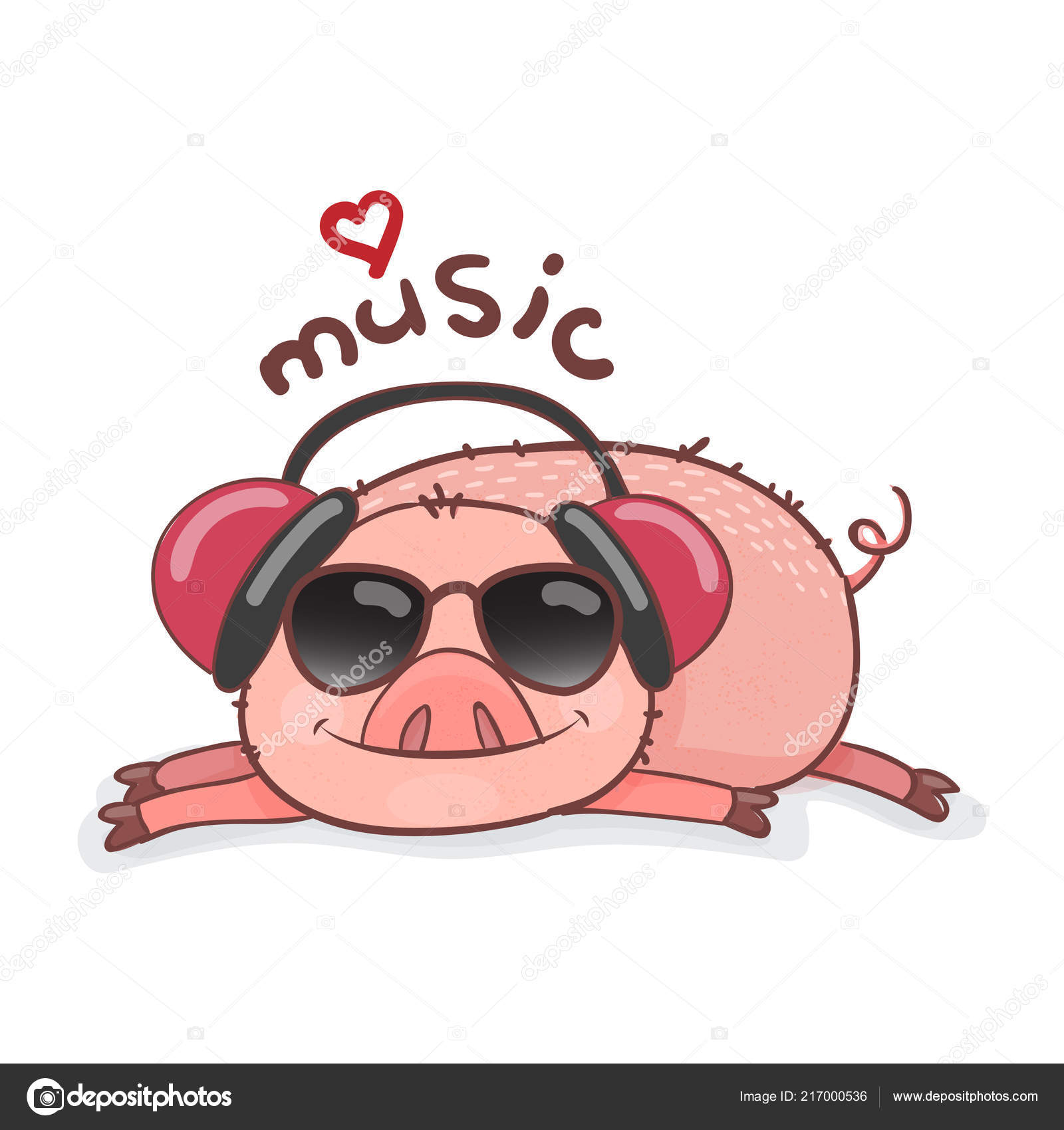 Symbole Piggy Drôle 2019 Nouvel Style Doodle Petit Cochon