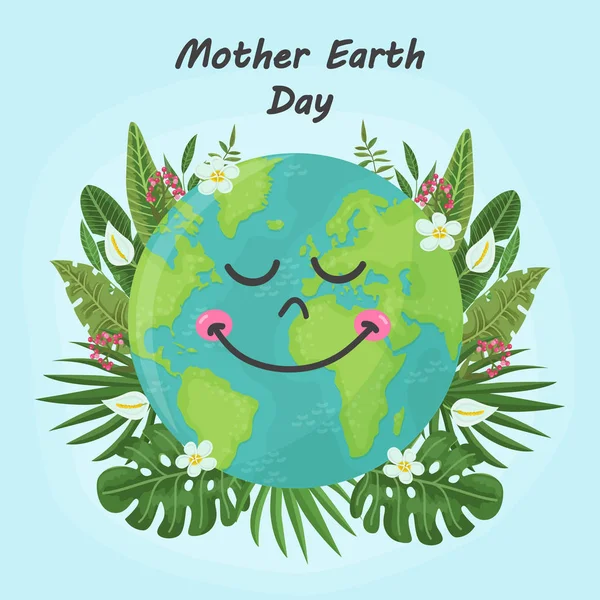 Tło Ładny Dzień Matki Ziemi Ilustracja Wektorowa Dla Projektu — Wektor stockowy