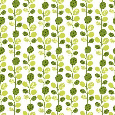 Yeşil yaprakları ve otlar ile Seamless Modeli