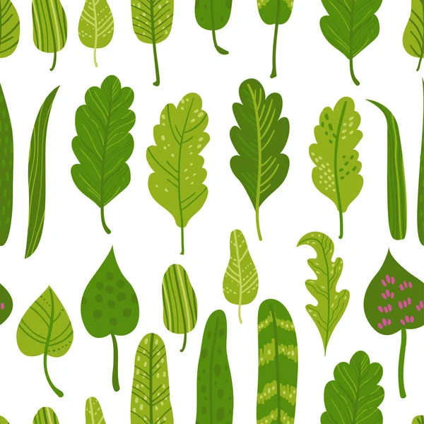 Modèle sans couture avec des feuilles tropicales — Image vectorielle