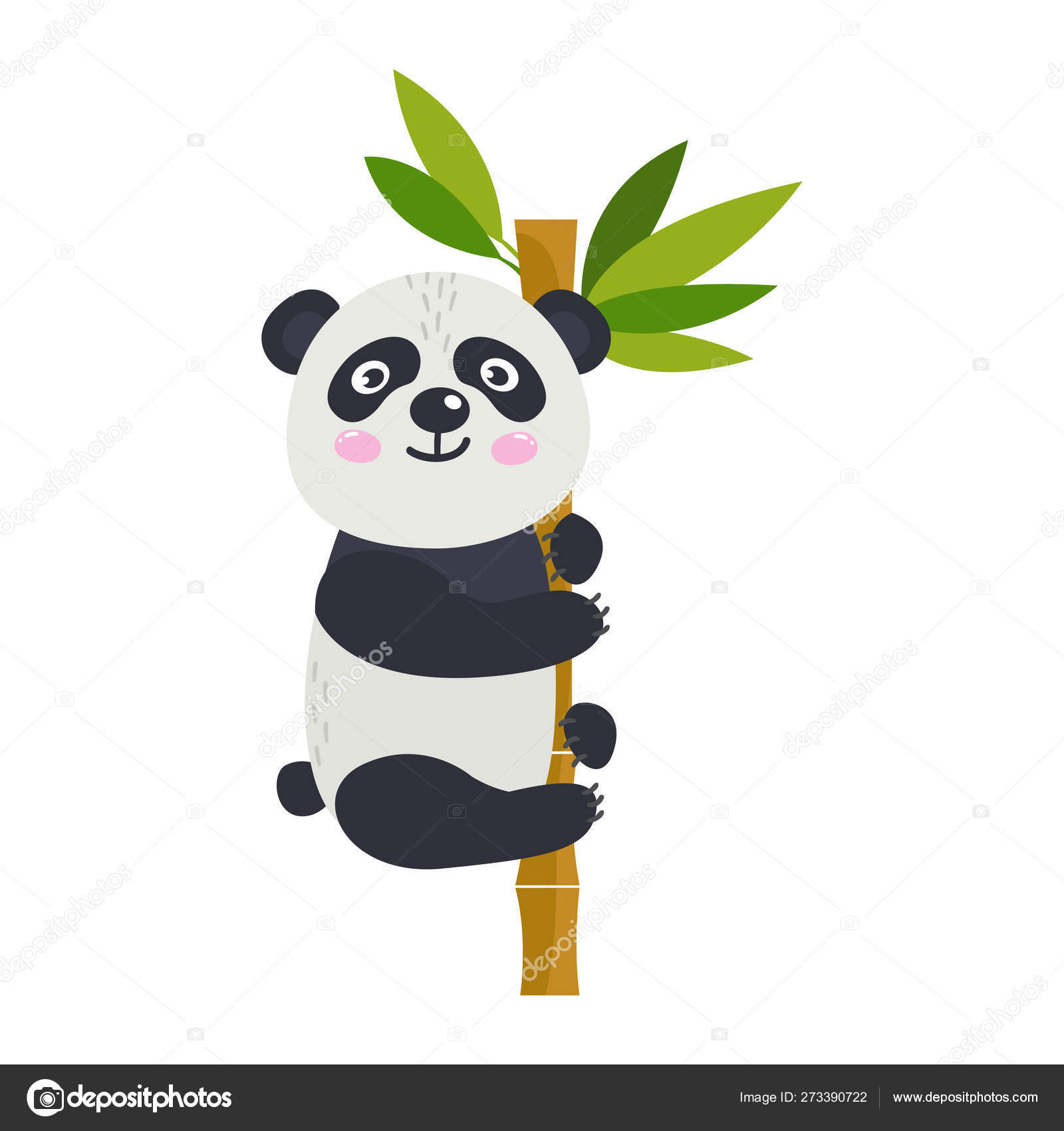 Vector lindo animal africano. Panda. Vector de stock #273390722 de  ©nafanya1710, image size:1600x1700