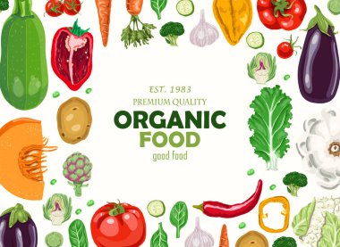 Sebze ile yatay arka plan.