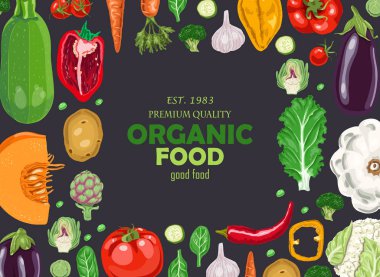 Sebze ile yatay arka plan.