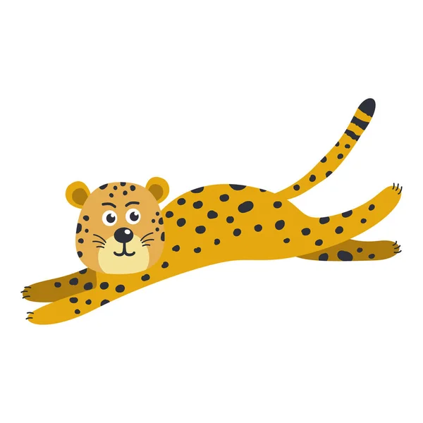 Vecteur mignon animal africain. Cheetah. Caractère drôle pour les enfants . — Image vectorielle