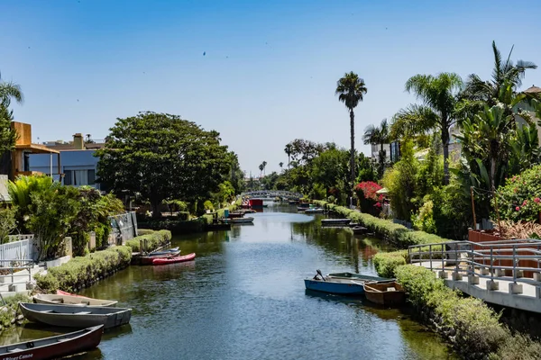 Trees Water Boats Blue Sky All Need — Stock Photo, Image