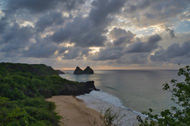 dağlar, plaj, yukarıdan shore görünümü