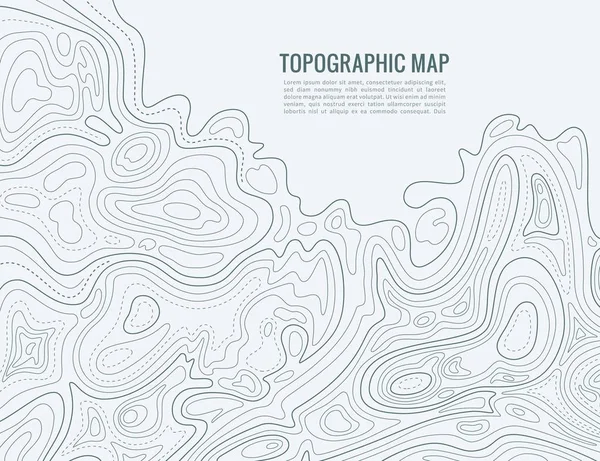 Mapa da linha de contorno. Elevação contorno esboço cartografia textura. Topográfico relevo mapa fundo — Vetor de Stock