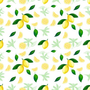 Limon seamless modeli. Limon kokteyl narenciye meyve sarı yaz taze yinelenen vektör sorunsuz arka plan doku