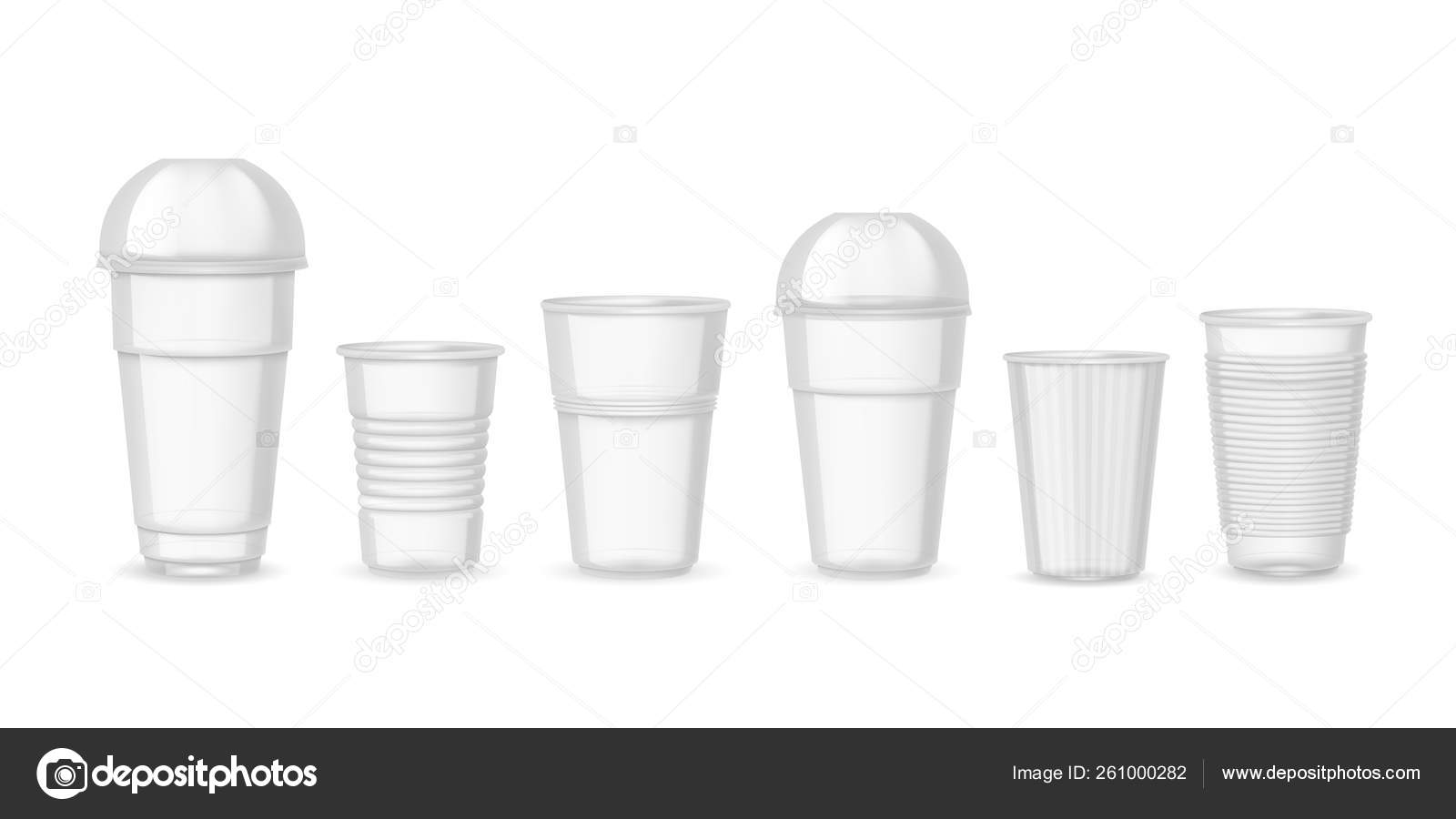Download Plastic Cups Realistic Transparent Coffee Juice And Beverage Containers Mockup Vector Design Templates Isolated On White Vector Image By C Spicytruffel Vector Stock 261000282