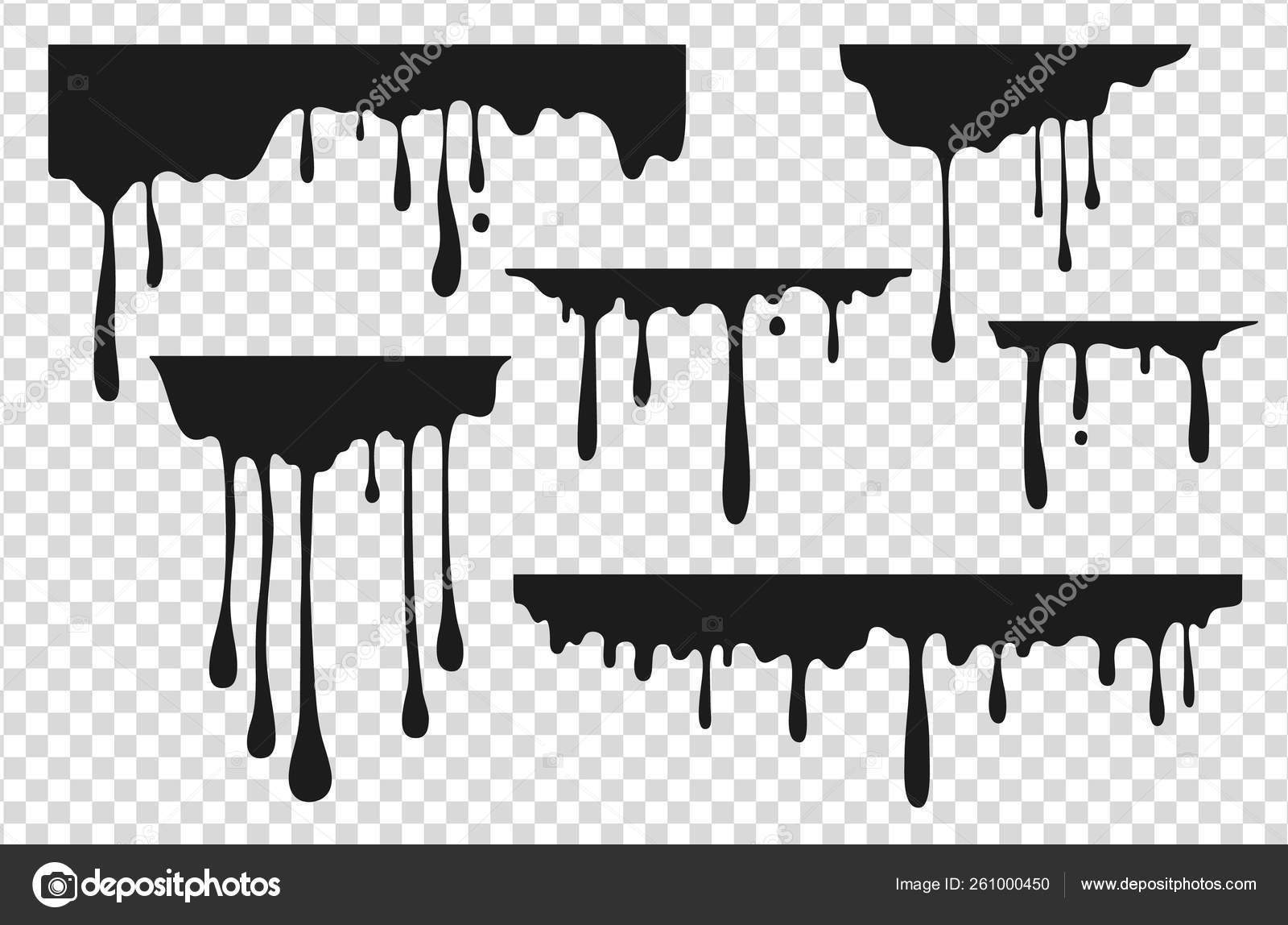 Black Dripping Stain Liquid Paint Drop Oil Ink Splatter Melted Chocolate Caramel Splash Black Graffiti Stain Vector Dripping Paint Stock Vector C Spicytruffel 261000450