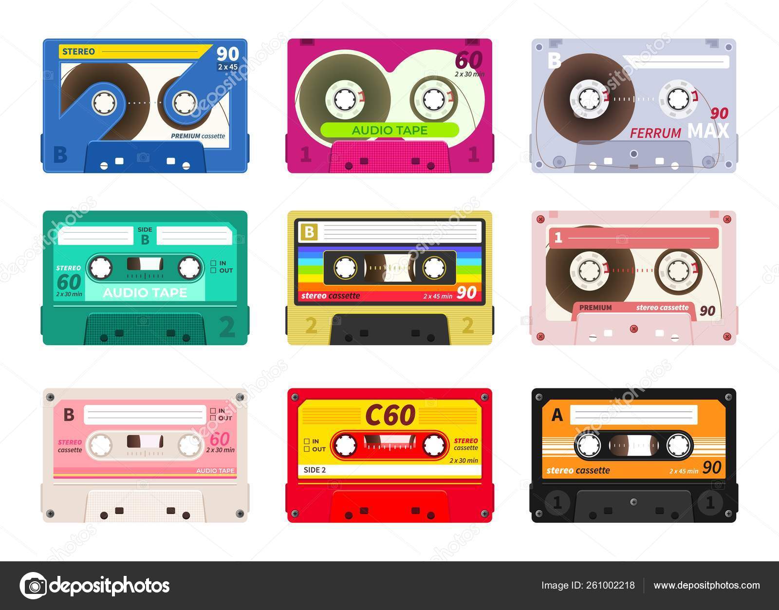 Cassette de cassettes de musique des années 80 | Poster