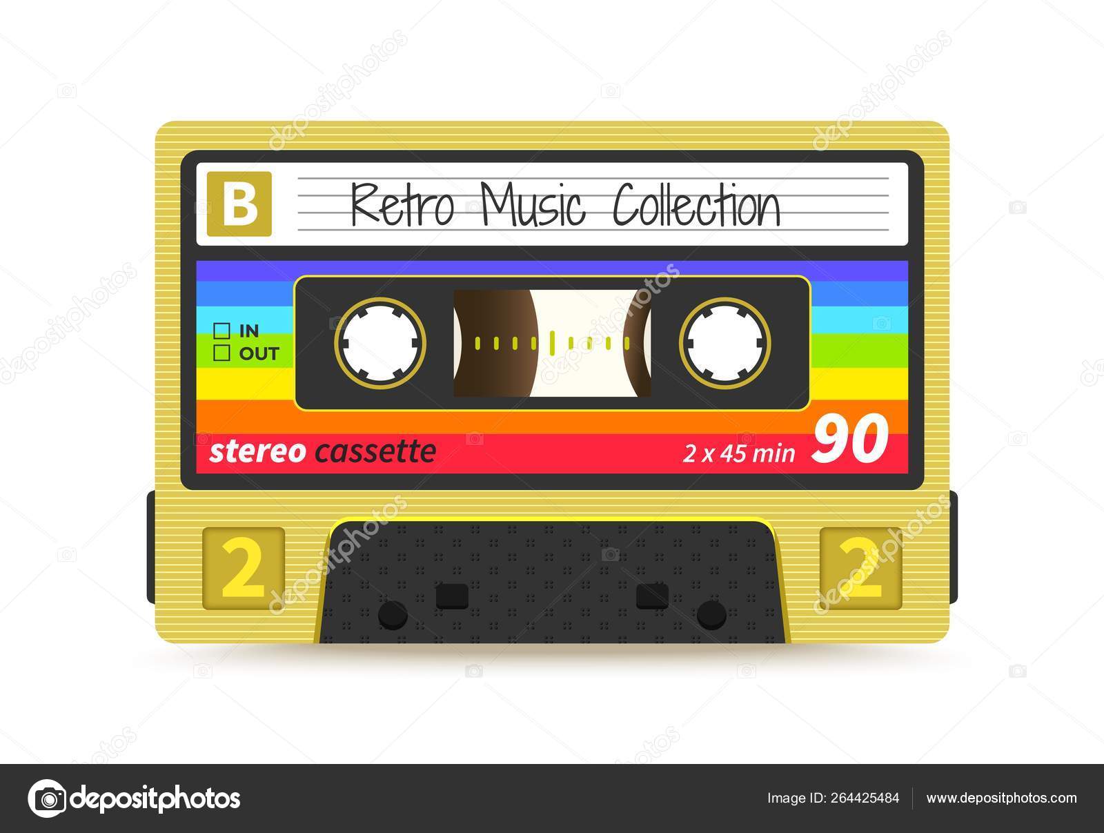 Free Vector  Set of vector retro audio cassettes. tape and audio, music  and sound, media and record