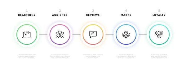 Infografía escalonada. Información gráfica del proceso de flujo de trabajo, plantilla de banner para presentación empresarial, diagrama de flujo con estrategia de proyecto. plantilla de diseño vectorial — Archivo Imágenes Vectoriales