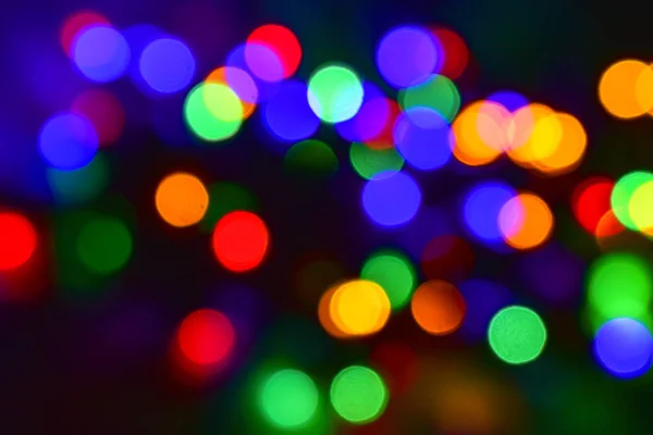 Renkli Noel ışıkları bokeh arka plan