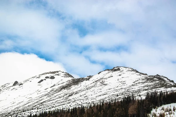 Yüksek Tatras 'ın karlı yamaçlarında, Slovakya