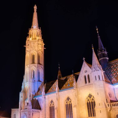 Macaristan, Budapeşte 'de gece Matthias Kilisesi' nin ele geçirilmesi