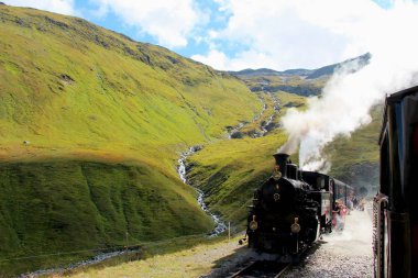 Eski Buhar tren dağ geçidi 