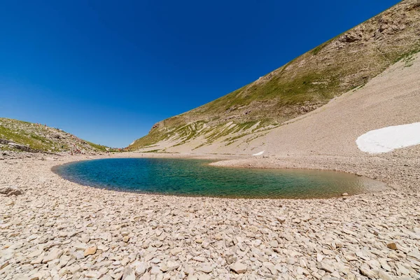 Sibillini Mountain Glacial Pilato Lake — Stock Photo, Image