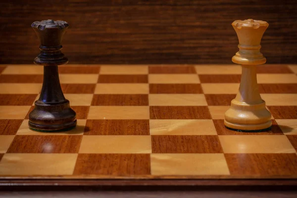 Black vs. White on chessboard