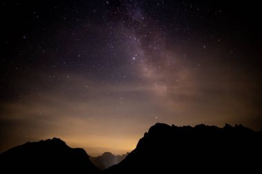 Dağda Samanyolu görmek için