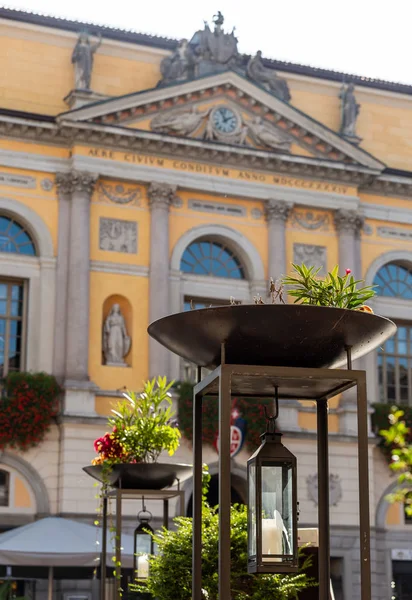 Town Hall Lugano Piazza Riforma — Stock Photo, Image