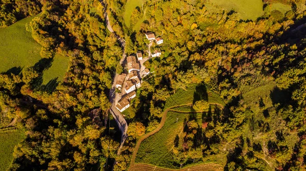 秋のシビリニ山の空中写真 — ストック写真