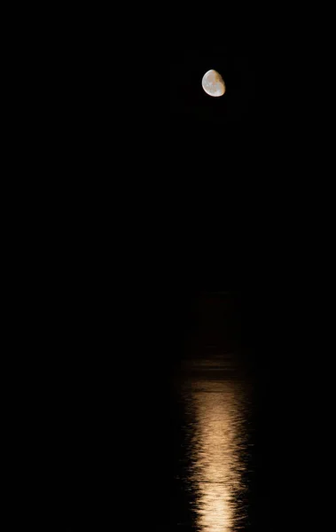Reflection Moonlight Sea — Stock Photo, Image