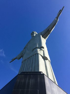 Rio de Janeiro 'da Corcovado' nun tepesindeki İsa.