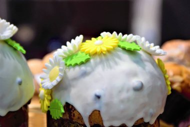 Paskalya pastası, Paskalya tatili için, cupcake üst dekore. 
