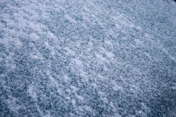 Textura Nieve Vidrio Congelado Del Coche —  Fotos de Stock