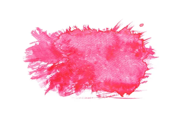 Soyut Kırmızı Sulu Boya Sıçramasına Boya Kağıt Üzerinde — Stok fotoğraf