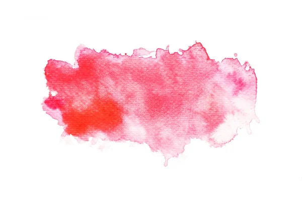 抽象的な赤い水彩はね 紙の上のハンド ペイント — ストック写真