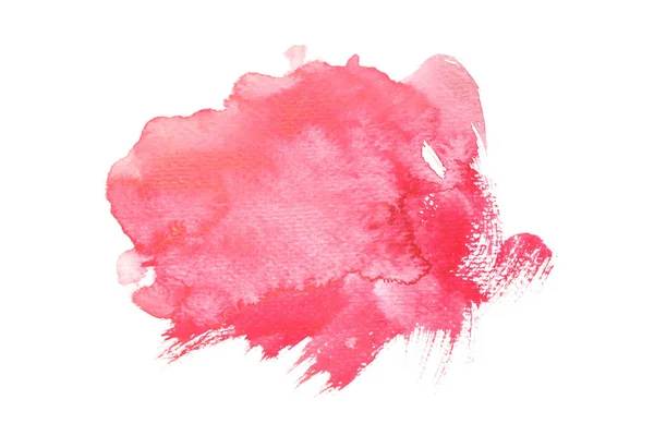 Éclaboussures Aquarelle Rouge Abstraites Peinture Main Sur Papier — Photo